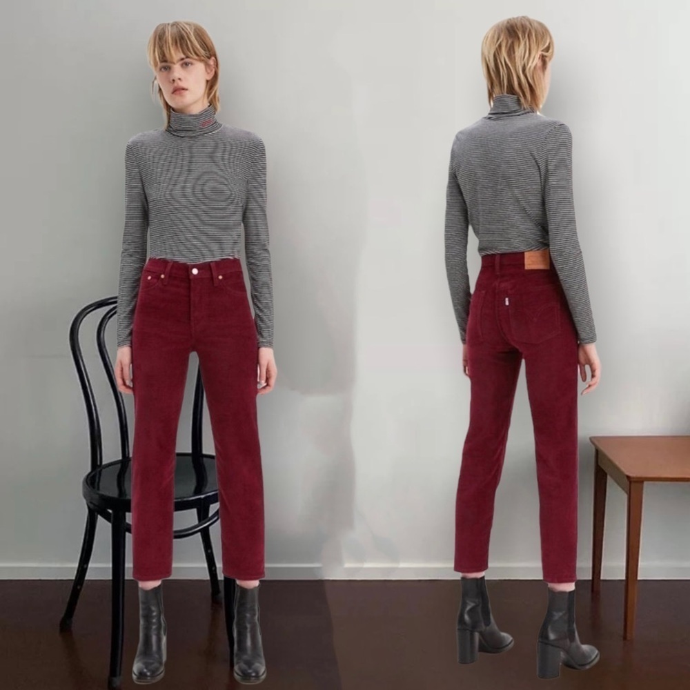 Corduroy burgundy jeans by Levi’s - Picture 2 of 2